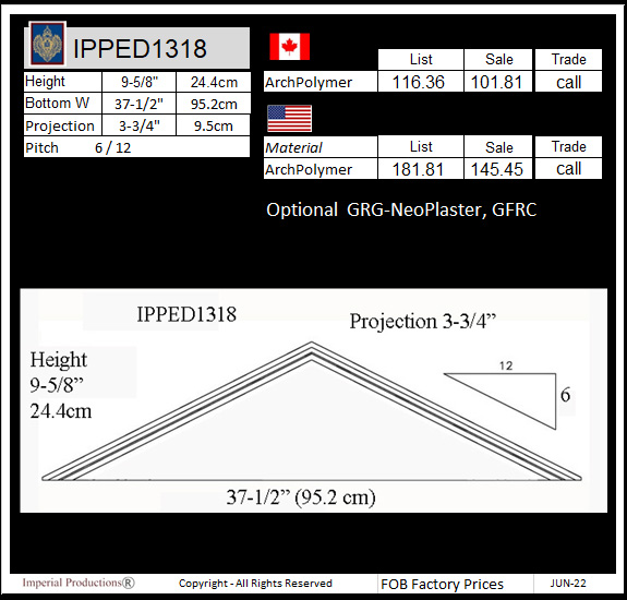 IPPED1318 peaked pediment