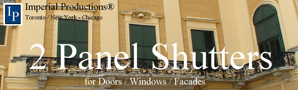 Double panel shutters for doors and windows