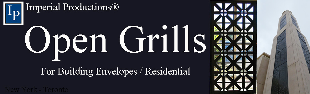 Open grills for churches and office buildings, and room dividers