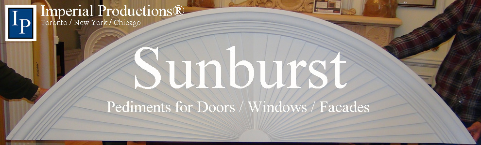 sunburst pediments for doors and windows