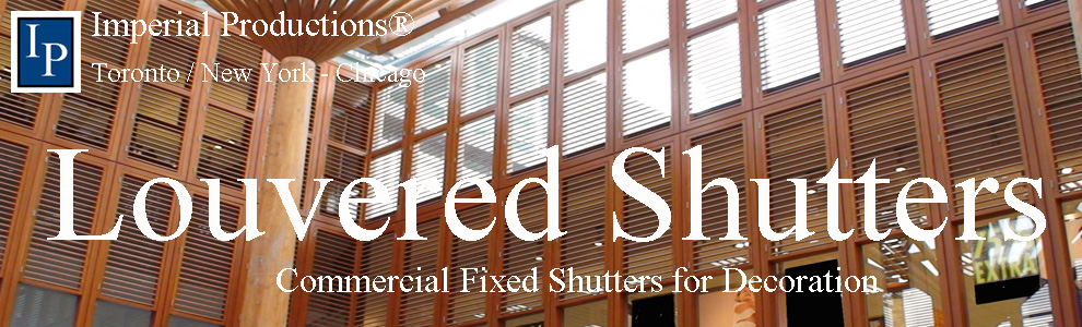 Commercial louvered shutters - fixed fiberglass