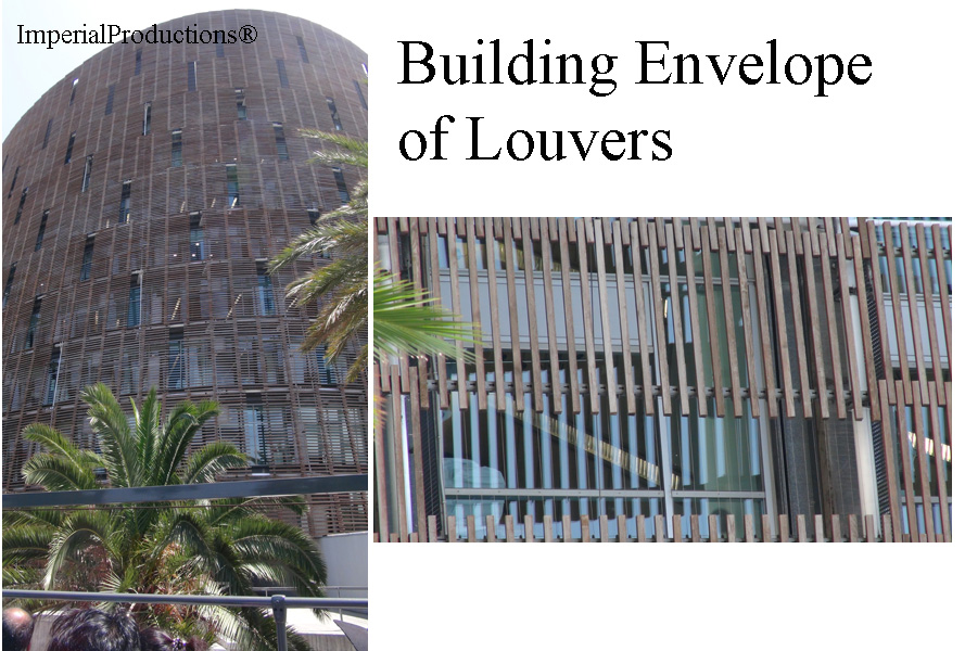 Office building with a louver facade