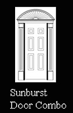 Sunburst pediments Door combos