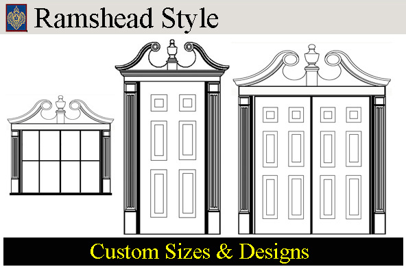 Ramshead custom door, window double door surrounds