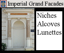 Niches, alcoves or interior or exterior of buildings