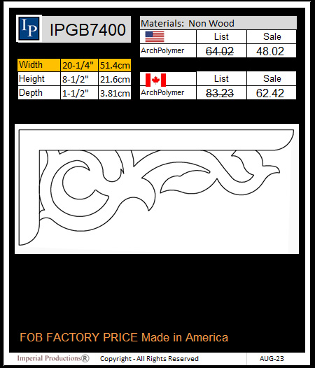 IPGB7400 Gingerbread bracket