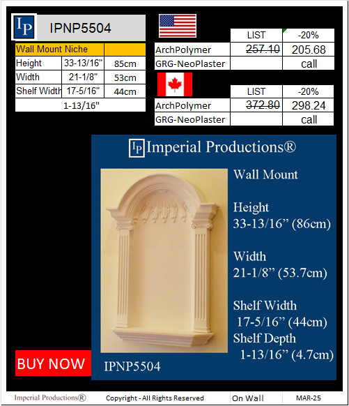 IPNP5504 wall mount niche