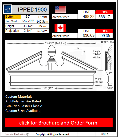 IPPED1900 Pediment Brochure and Quote Form 
