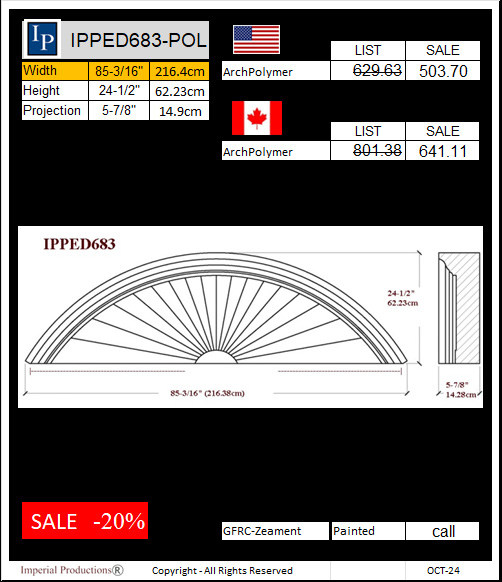 IPPED683 sunburst pediments 