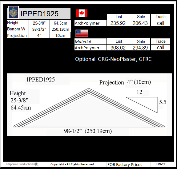 IPPED1925 Peaked Pediment