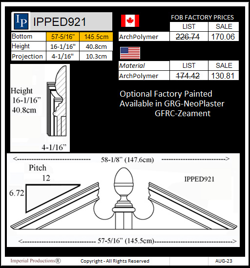 IPPED921 Acorn Pediment 