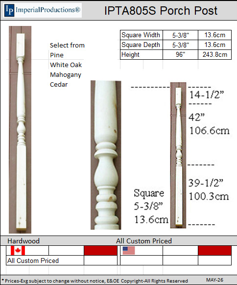 IPTA805S Porch Post