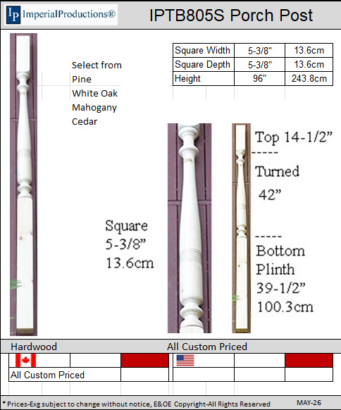 IPTB805S Porch Post