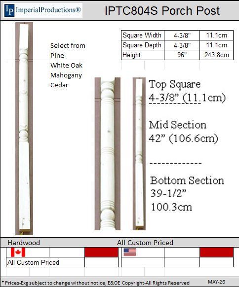 IPTC804S Porch Post