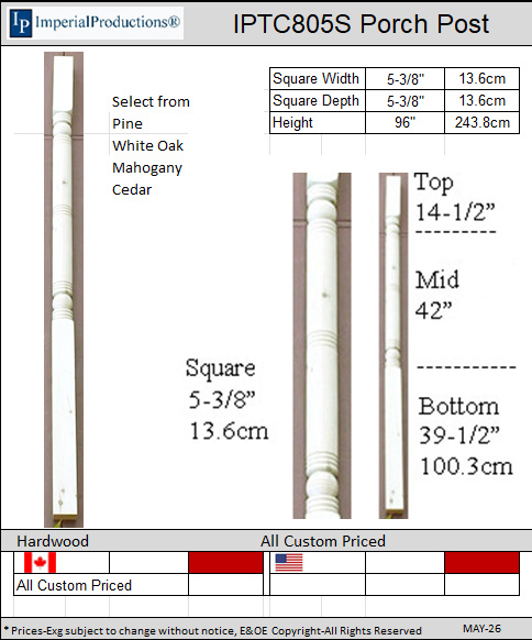 IPTC805S Porch Post