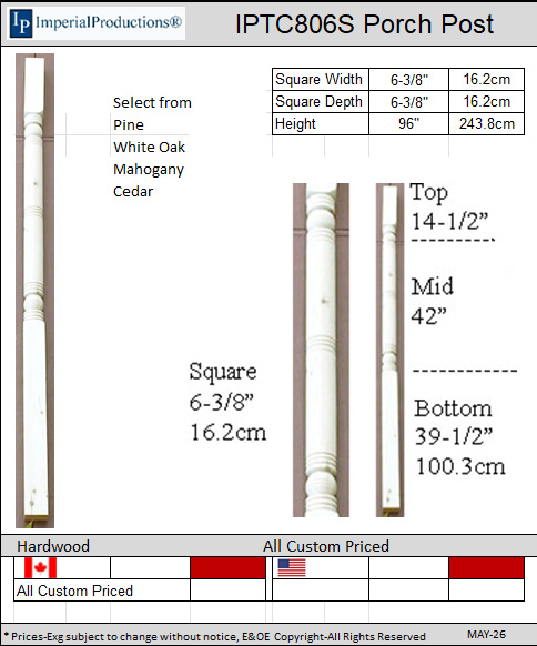 IPTC806S Porch Posts