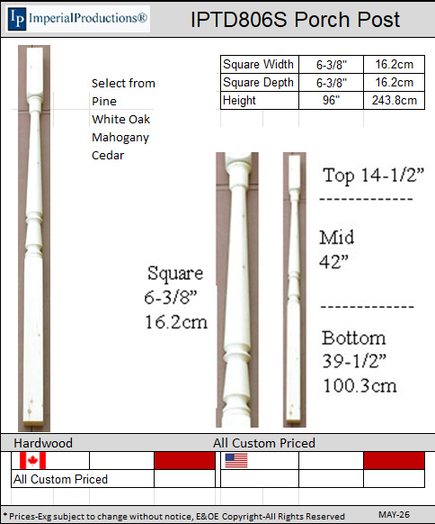 IPTD806S Porch Post