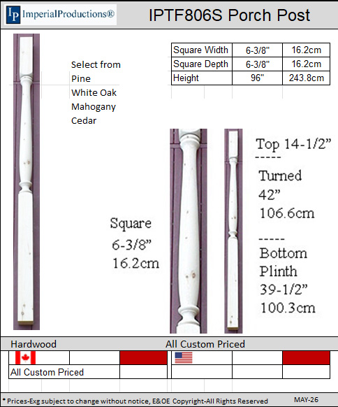 IPTF806S Porch Posts