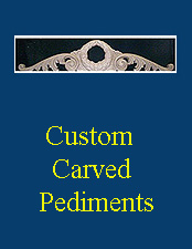 Custom carved pediments