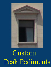 custom peaked pediments 