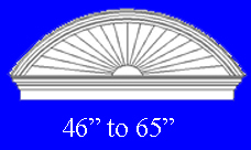 Sunburst pediment with freize board 46" to 65"