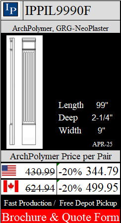 IPPIL9990F Fluted Pilaster