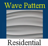 Residential wave pattern wall panels